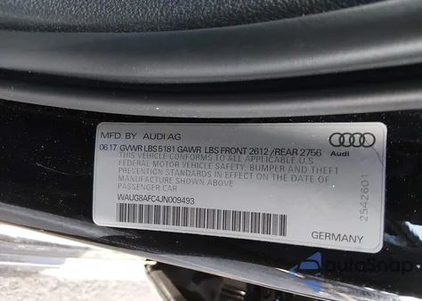 2018 Audi A6 2.0T Premium из США, поврежденный, VIN WAUG8AFC4JN009493